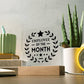 Employee Of The Month Printed Square Shaped Acrylic Plaque-Express Your Love Gifts