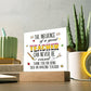 Teacher Can Never Be Erased Printed Square Shaped Acrylic Plaque-Express Your Love Gifts