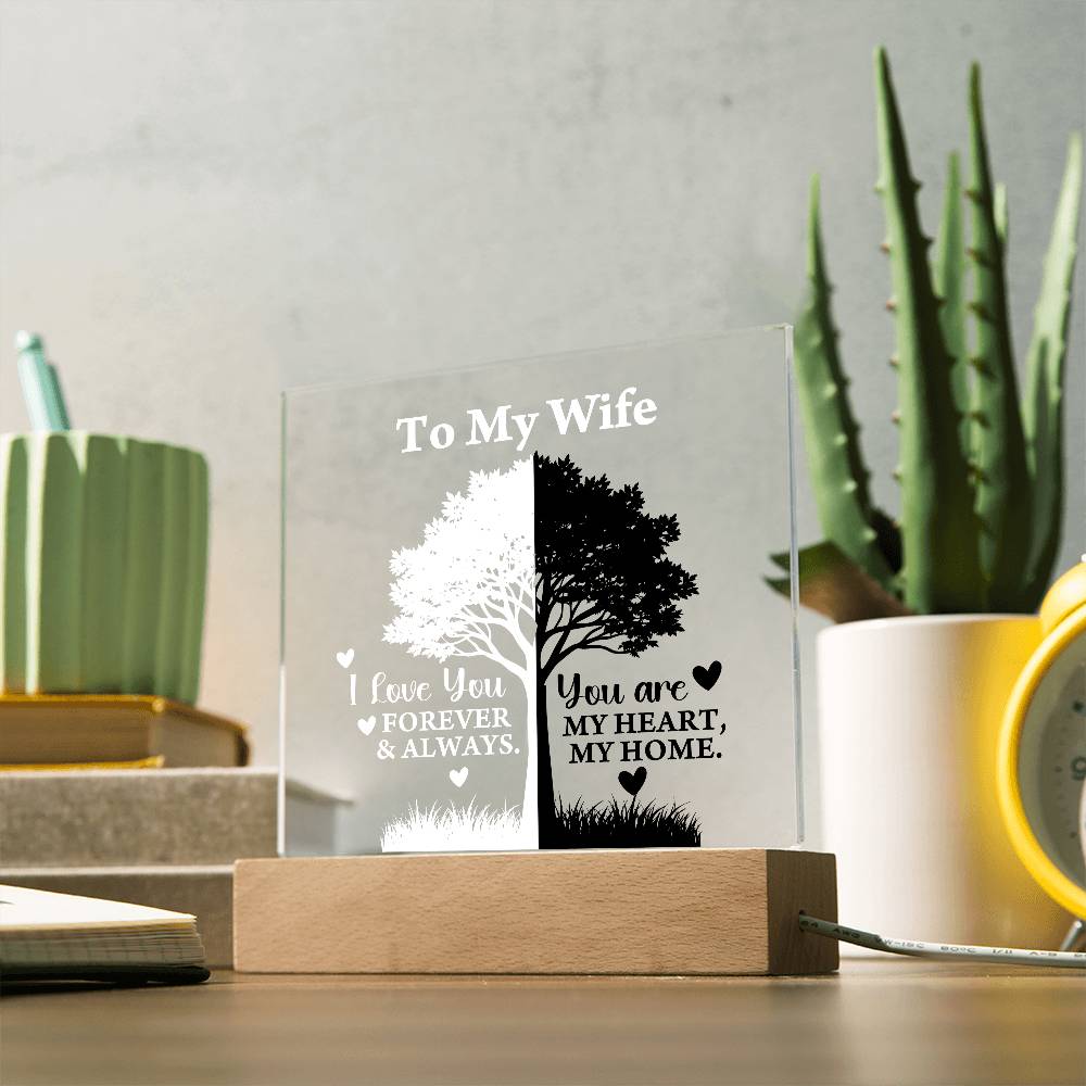 You Are My Heart Printed Square Shaped Acrylic Plaque-Express Your Love Gifts