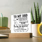 To My Dad So Much of Me Printed Square Shaped Acrylic Plaque-Express Your Love Gifts