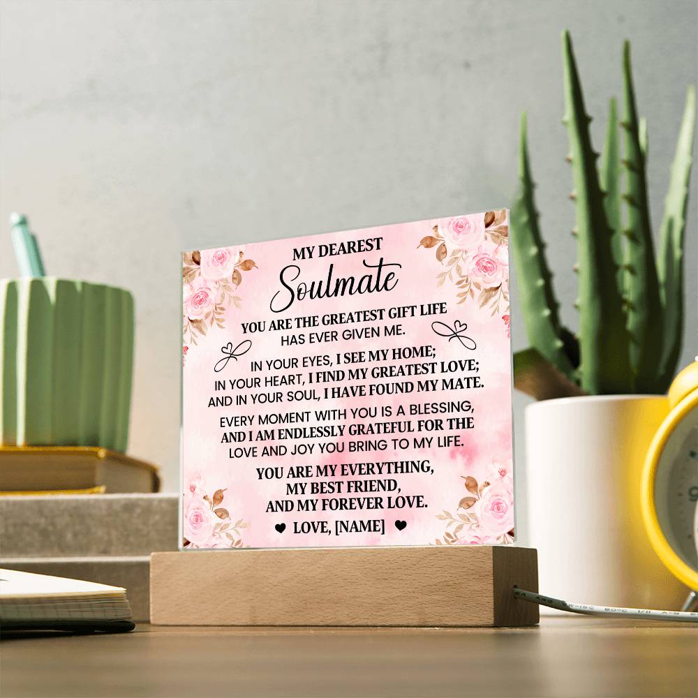 You Are The Greatest Gift Printed Square Shaped Acrylic Plaque-Express Your Love Gifts