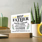 Best Father of All Time Printed Square Shaped Acrylic Plaque-Express Your Love Gifts