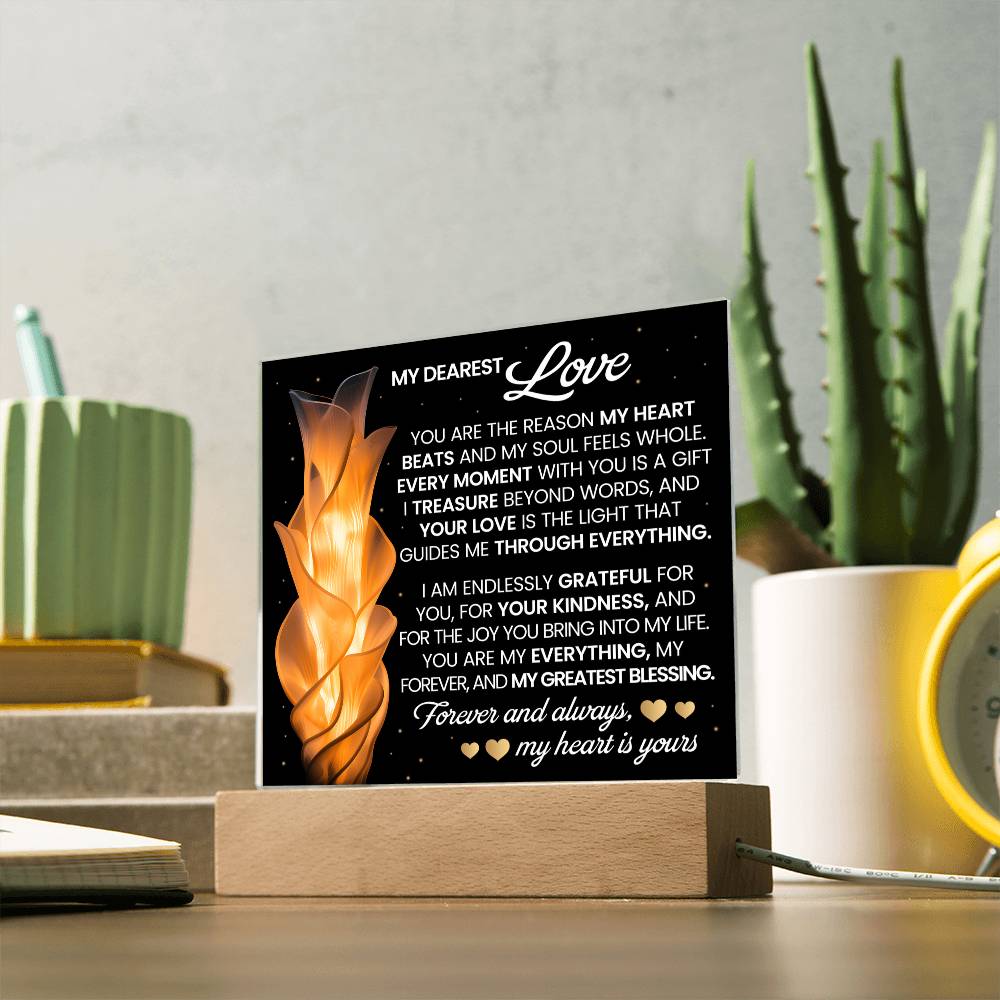 You Are The Reason Printed Square Shaped Acrylic Plaque-Express Your Love Gifts