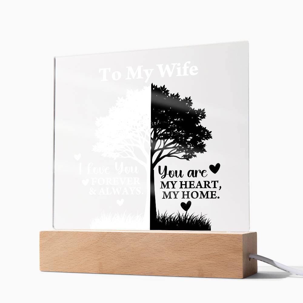 You Are My Heart Printed Square Shaped Acrylic Plaque-Express Your Love Gifts