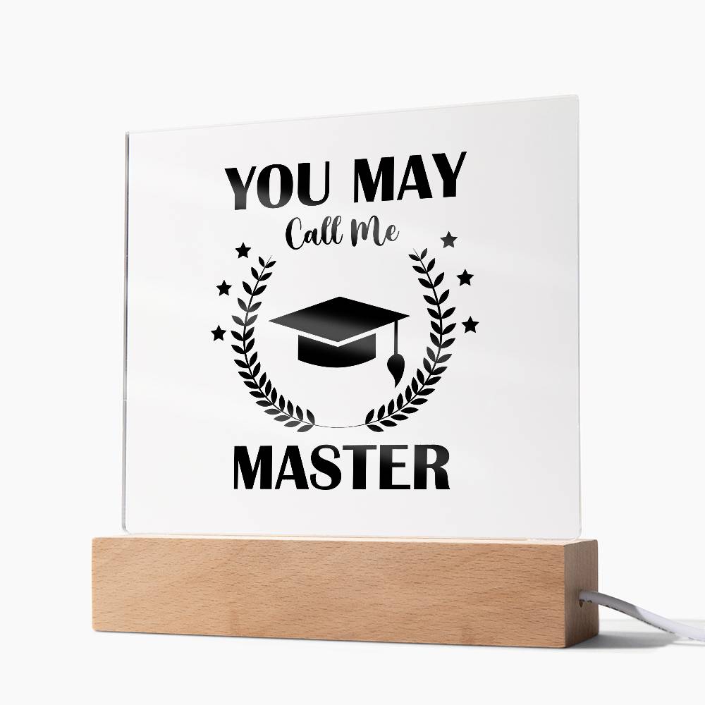 Graduation Masters Printed Square Shaped Acrylic Plaque-Express Your Love Gifts
