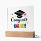 Congrats Grad! Printed Square Shaped Acrylic Plaque-Express Your Love Gifts