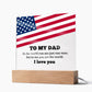 To My Dad I Love You Printed Square Shaped Acrylic Plaque-Express Your Love Gifts