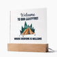 Everyone is Welcome Printed Square Shaped Acrylic Plaque-Express Your Love Gifts