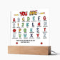 Teacher's ABC Printed Square Shaped Acrylic Plaque-Express Your Love Gifts