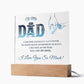 To My Dad I Am The Luckiest Daughter To Have Printed Square Shaped Acrylic Plaque-Express Your Love Gifts