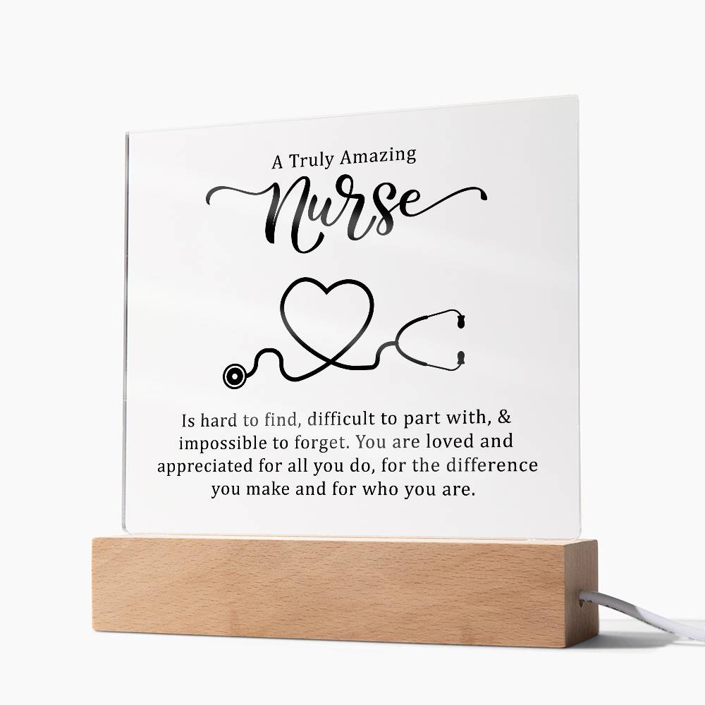 Nursing Truly Amazing Nurse Printed Square Shaped Acrylic Plaque-Express Your Love Gifts
