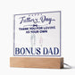 Bonus Dad Thank You For Loving Printed Square Shaped Acrylic Plaque-Express Your Love Gifts