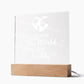 You Mean the World to Me Daddy Printed Square Shaped Acrylic Plaque-Express Your Love Gifts