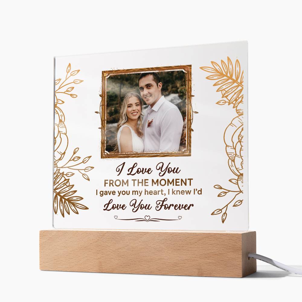 From The Moment Printed Square Shaped Acrylic Plaque-Express Your Love Gifts