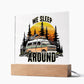 Camping Around Printed Square Shaped Acrylic Plaque-Express Your Love Gifts