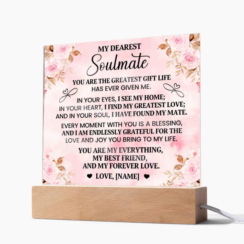 You Are The Greatest Gift Printed Square Shaped Acrylic Plaque-Express Your Love Gifts