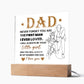 Dad Never Forget Printed Square Shaped Acrylic Plaque-Express Your Love Gifts