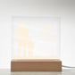 Dad I Love You More Printed Square Shaped Acrylic Plaque-Express Your Love Gifts