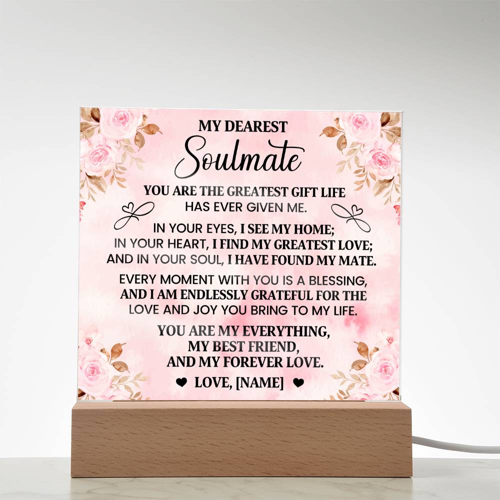 You Are The Greatest Gift Printed Square Shaped Acrylic Plaque-Express Your Love Gifts
