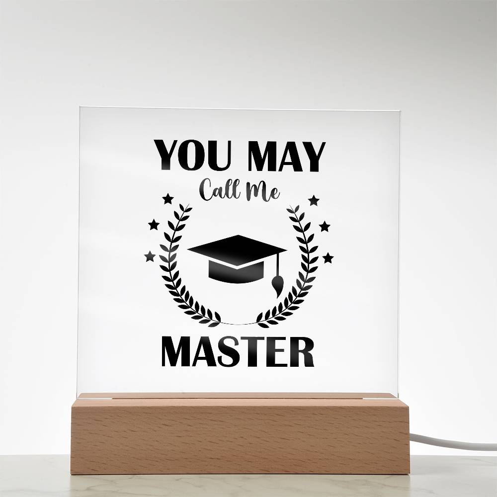 Graduation Masters Printed Square Shaped Acrylic Plaque-Express Your Love Gifts