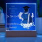 Graduation So She Did Printed Square Shaped Acrylic Plaque-Express Your Love Gifts