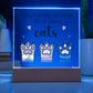 Pets Cats Printed Square Shaped Acrylic Plaque-Express Your Love Gifts