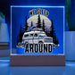 Camping Around Printed Square Shaped Acrylic Plaque-Express Your Love Gifts