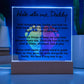 Walk With Me Daddy Printed Square Shaped Acrylic Plaque-Express Your Love Gifts