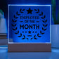 Employee Of The Month Printed Square Shaped Acrylic Plaque-Express Your Love Gifts
