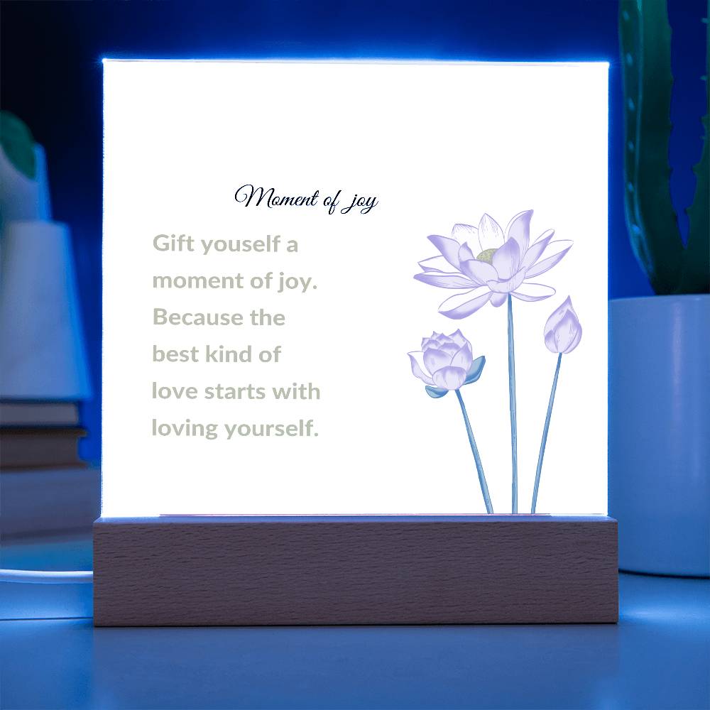 Moment of Joy Printed Square Shaped Acrylic Plaque-Express Your Love Gifts