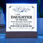 Personalized To My Daughter I Am Daughter of the King Printed Square Shaped Acrylic Plaque-Express Your Love Gifts