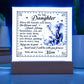 To My Daughter From Mom Be Brave Printed Square Shaped Acrylic Plaque-Express Your Love Gifts