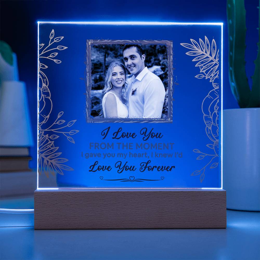 From The Moment Printed Square Shaped Acrylic Plaque-Express Your Love Gifts