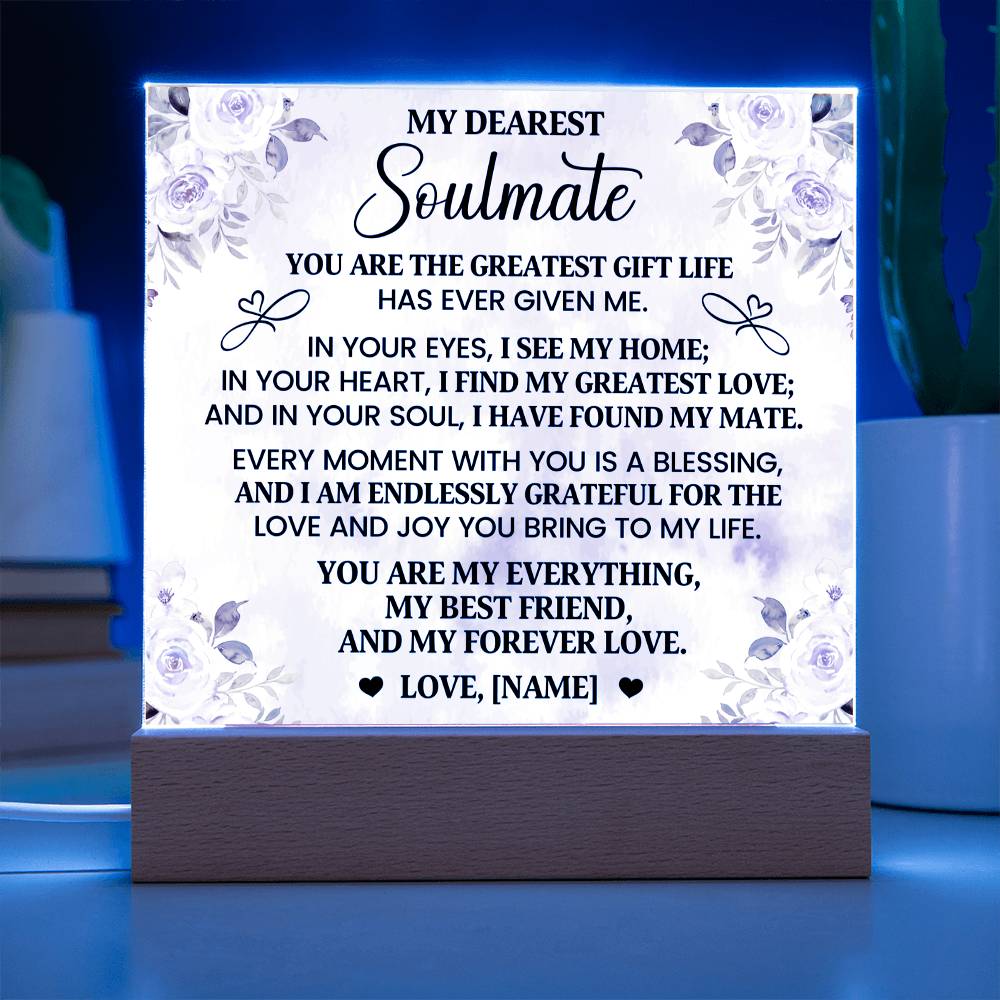 You Are The Greatest Gift Printed Square Shaped Acrylic Plaque-Express Your Love Gifts