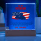 To My Husband Your Job is to Fight For Our Country Printed Square Shaped Acrylic Plaque-Express Your Love Gifts