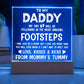 To My Daddy Printed Square Shaped Acrylic Plaque-Express Your Love Gifts
