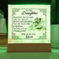 To My Daughter From Mom Deeply Loved Printed Square Shaped Acrylic Plaque-Express Your Love Gifts