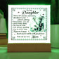 To My Daughter From Mom Be Brave Printed Square Shaped Acrylic Plaque-Express Your Love Gifts