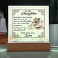 To My Daughter From Mom Deeply Loved Printed Square Shaped Acrylic Plaque-Express Your Love Gifts