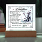 To My Daughter From Mom Be Brave Printed Square Shaped Acrylic Plaque-Express Your Love Gifts