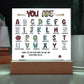 Teacher's ABC Printed Square Shaped Acrylic Plaque-Express Your Love Gifts