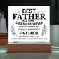Best Father of All Time Printed Square Shaped Acrylic Plaque-Express Your Love Gifts