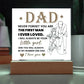 Dad Never Forget Printed Square Shaped Acrylic Plaque-Express Your Love Gifts