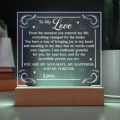 Personalized You Are My Soulmate Printed Square Shaped Acrylic Plaque-Express Your Love Gifts
