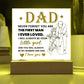 Dad Never Forget Printed Square Shaped Acrylic Plaque-Express Your Love Gifts