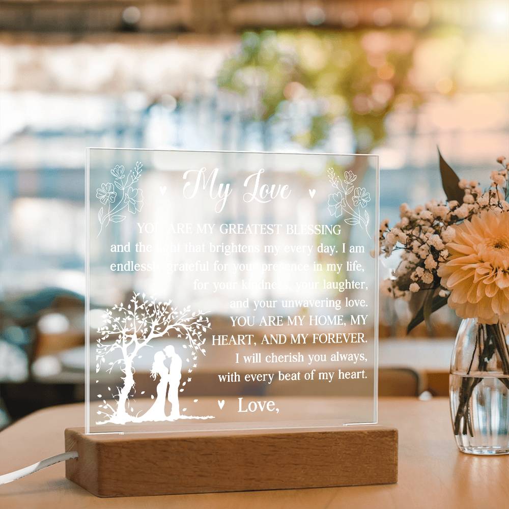 You Are My Greatest Blessing Printed Square Shaped Acrylic Plaque-Express Your Love Gifts