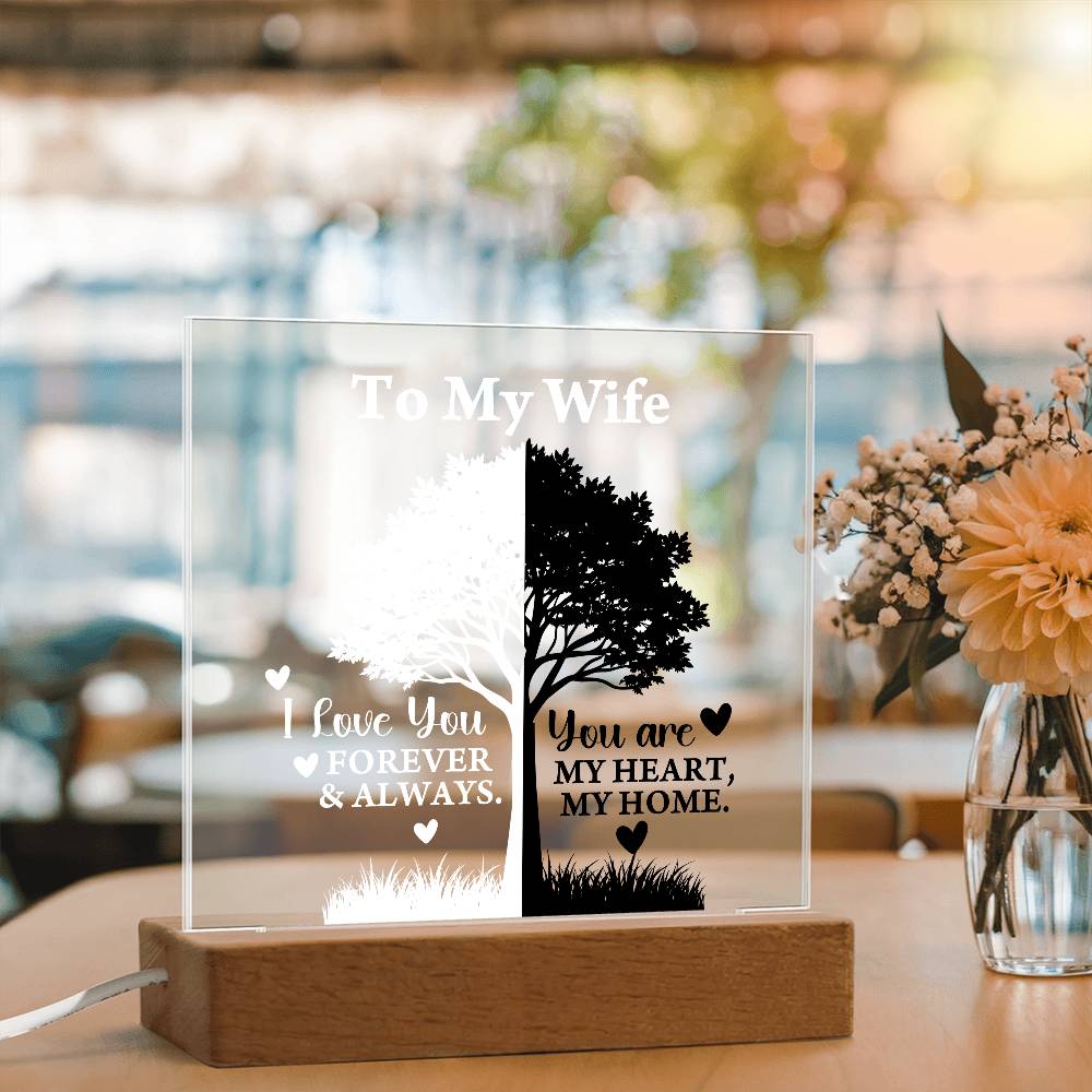 You Are My Heart Printed Square Shaped Acrylic Plaque-Express Your Love Gifts