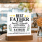 Best Father of All Time Printed Square Shaped Acrylic Plaque-Express Your Love Gifts