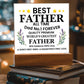 Best Father of All Time Printed Square Shaped Acrylic Plaque-Express Your Love Gifts