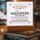 Personalized To My Daughter I Am Daughter of the King Printed Square Shaped Acrylic Plaque-Express Your Love Gifts